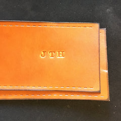 Personalized Leather Wraps Sew-on with Initials