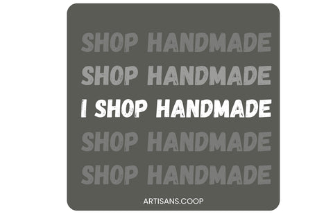 Word Text Art that Says I Shop Handmade Artisans.coop