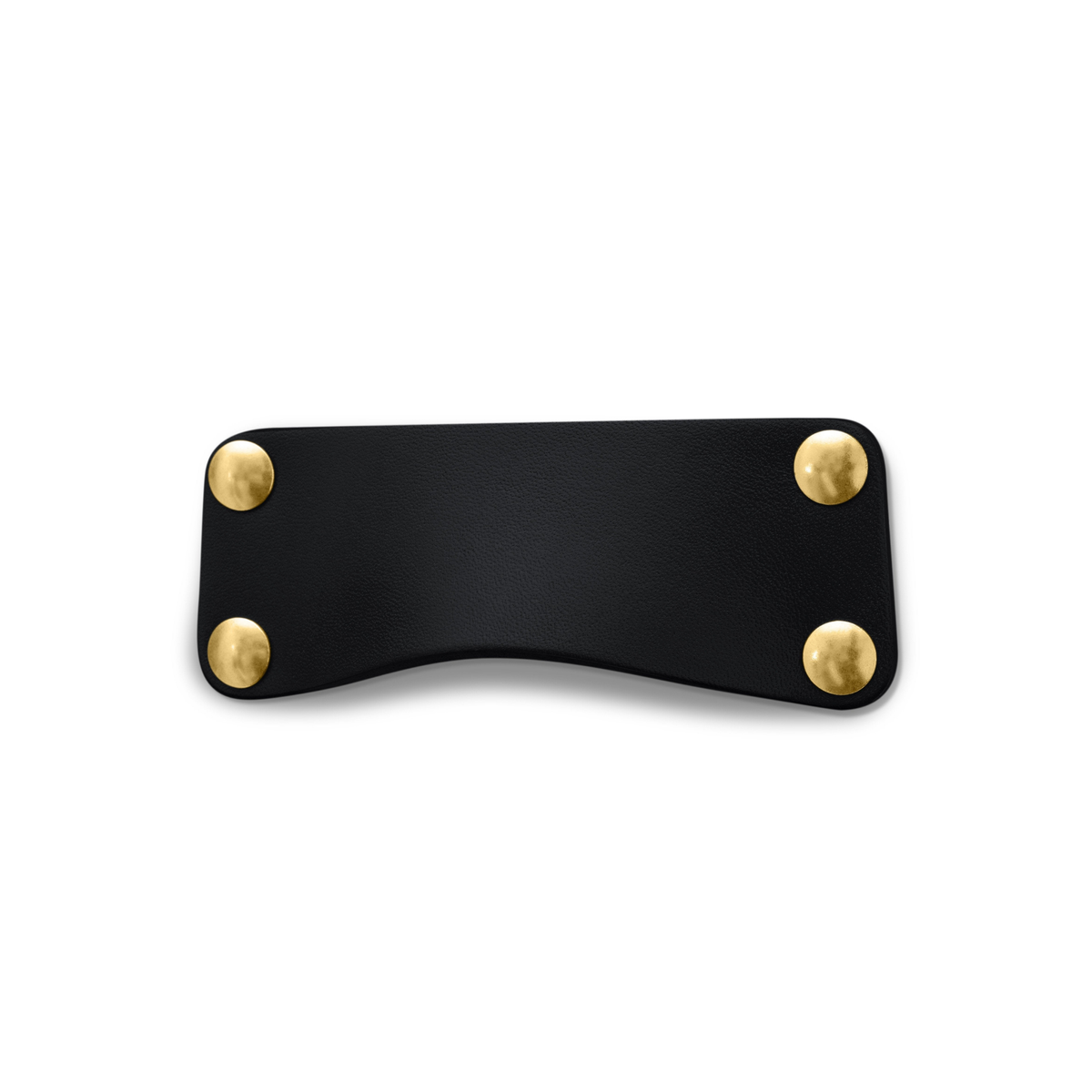 Walnut Studiolo Drawer Pulls Leather Bin Pull - The Morrison Variant black / brass