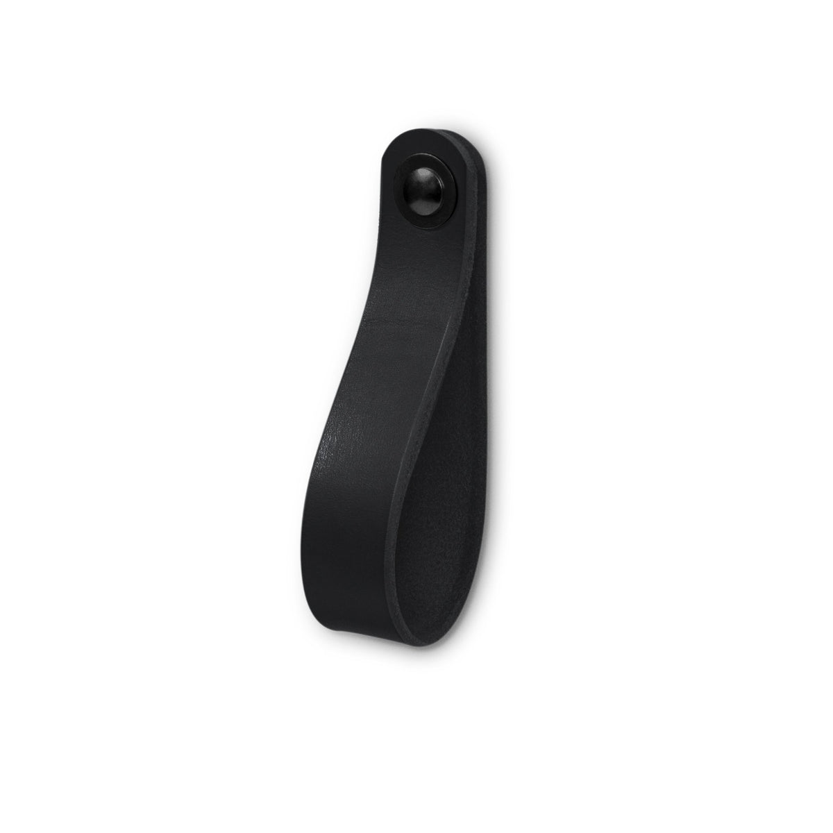 Walnut Studiolo Drawer Pulls Leather Drawer Pull - The Hawthorne (Large) Black / Black