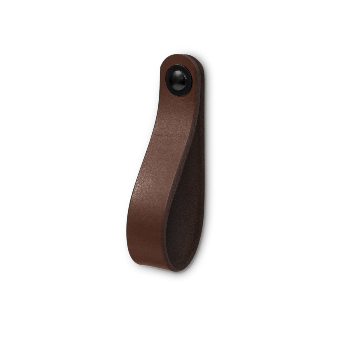 Walnut Studiolo Drawer Pulls Leather Drawer Pull - The Hawthorne (Large) Dark Brown / Black