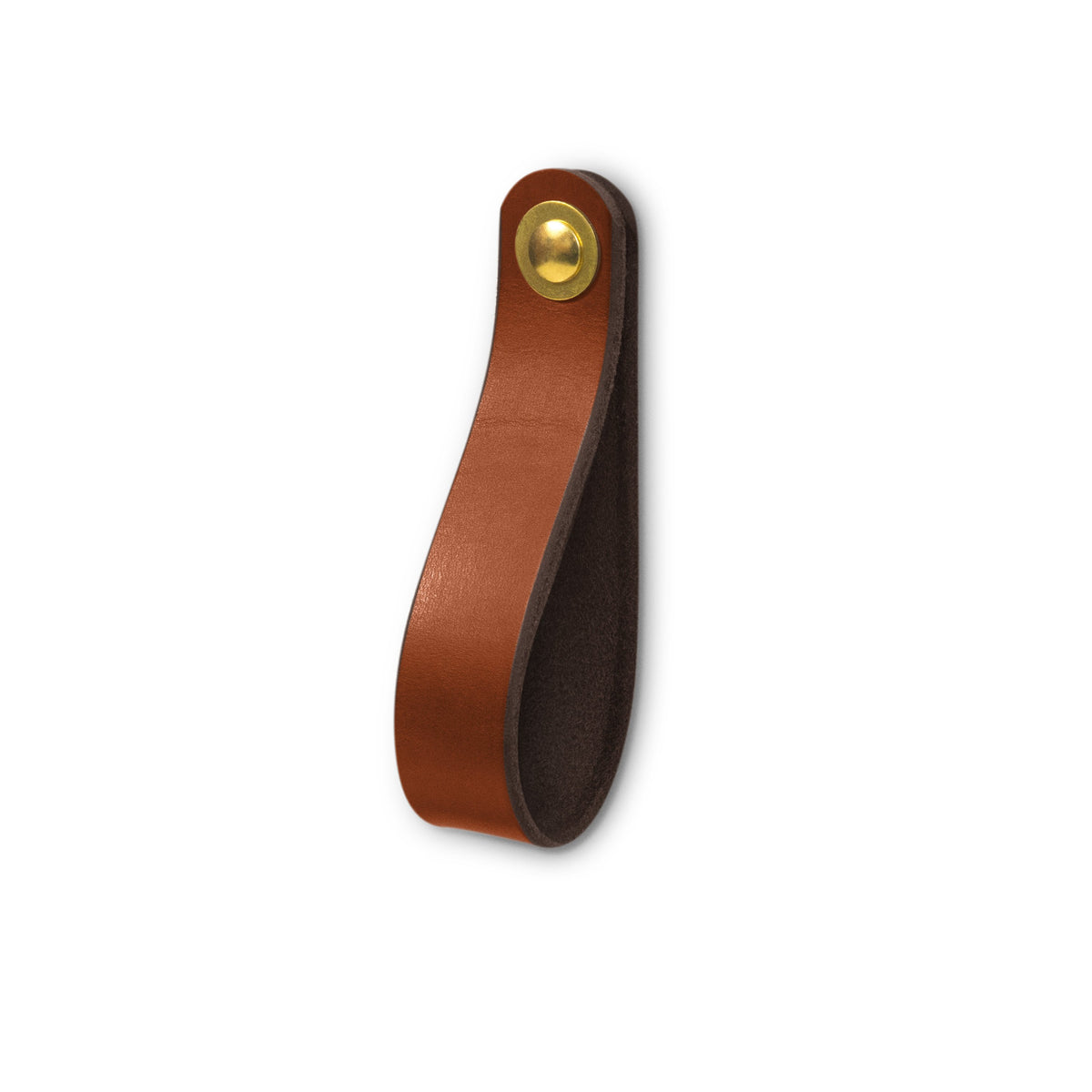 Walnut Studiolo Drawer Pulls Leather Drawer Pull - The Hawthorne (Large) Honey / Brass