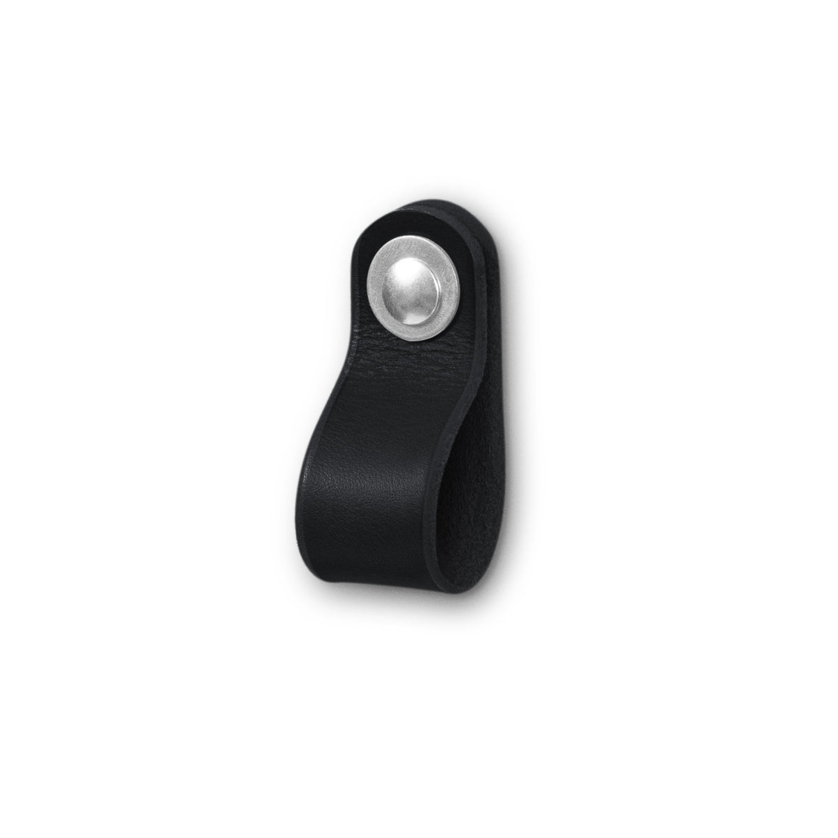 Walnut Studiolo Drawer Pulls Leather Drawer Pull - The Hawthorne (Small) Black / Nickel