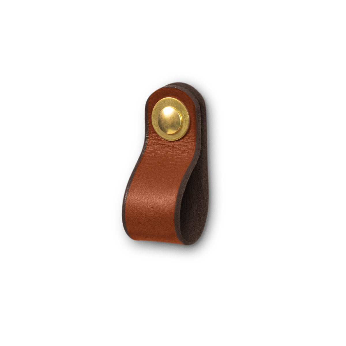 Walnut Studiolo Drawer Pulls Leather Drawer Pull - The Hawthorne (Small) Honey / Brass