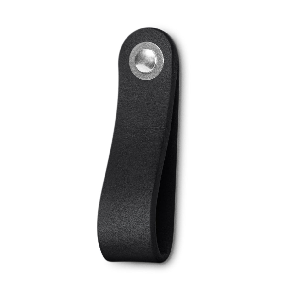 Walnut Studiolo Drawer Pulls Leather Drawer Pull - The Hawthorne (Wide) Black / Nickel