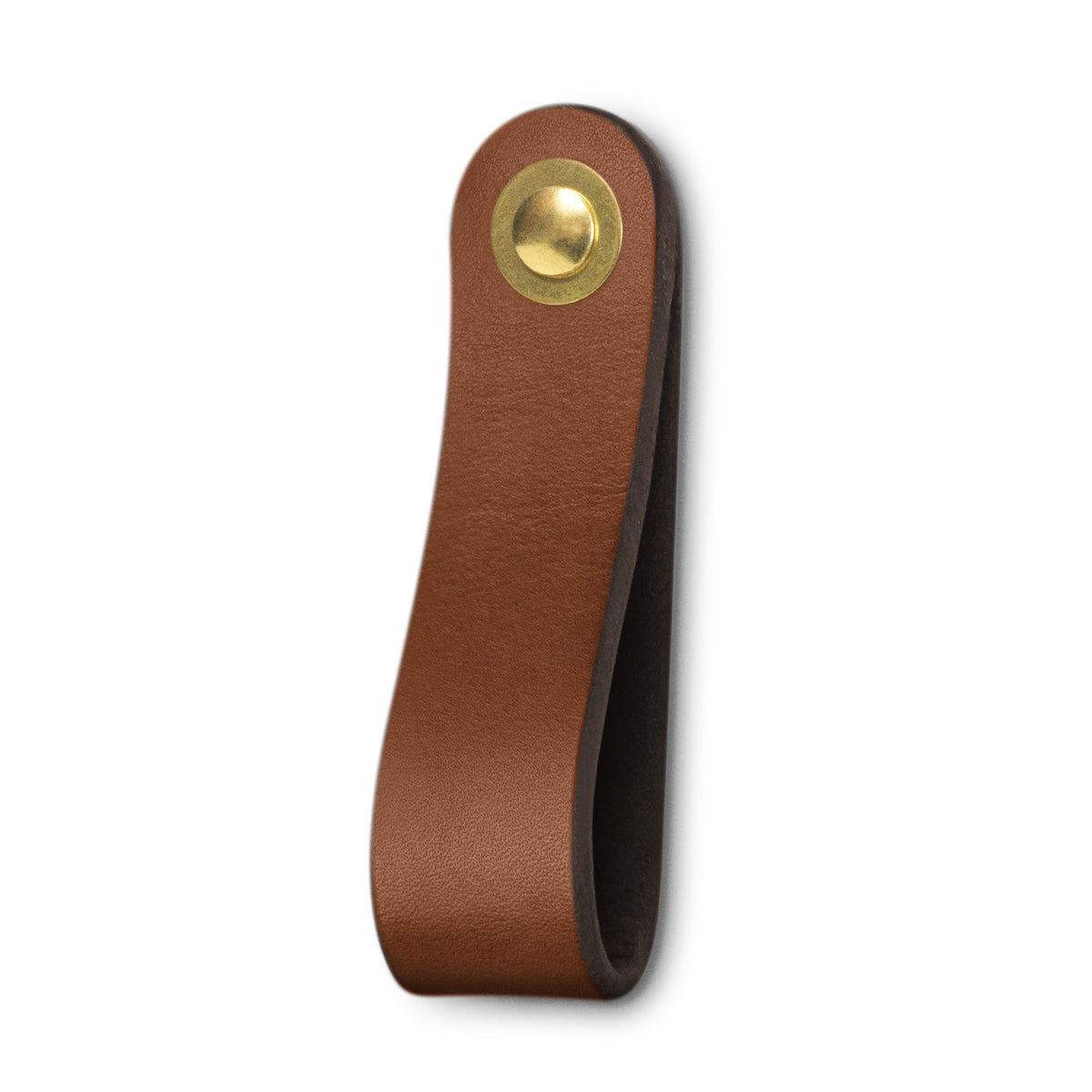 Walnut Studiolo Drawer Pulls Leather Drawer Pull - The Hawthorne (Wide) Honey / Brass