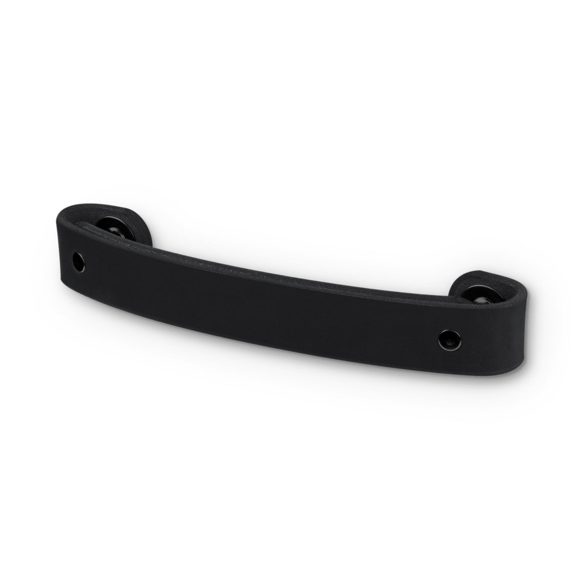 Walnut Studiolo Drawer Pulls Leather Handle - The Tilikum - 3 Sizes Black / Black / 6&quot; Center-to-Center