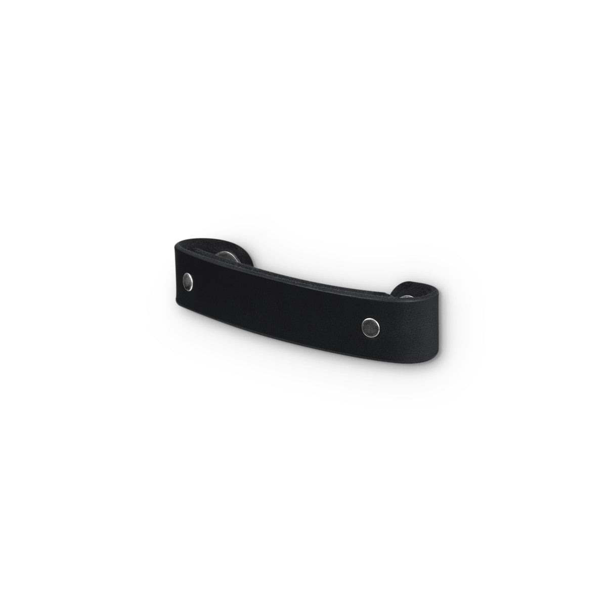 Walnut Studiolo Drawer Pulls Leather Handle - The Tilikum - 3 Sizes Black / Nickel / 4&quot; Center-to-Center