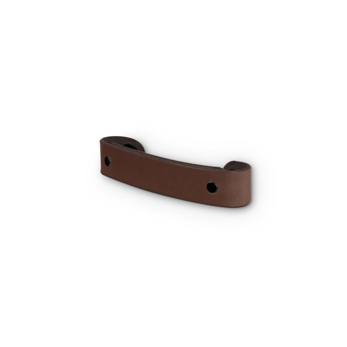 Walnut Studiolo Drawer Pulls Leather Handle - The Tilikum - 3 Sizes Dark Brown / Black / 4&quot; Center-to-Center