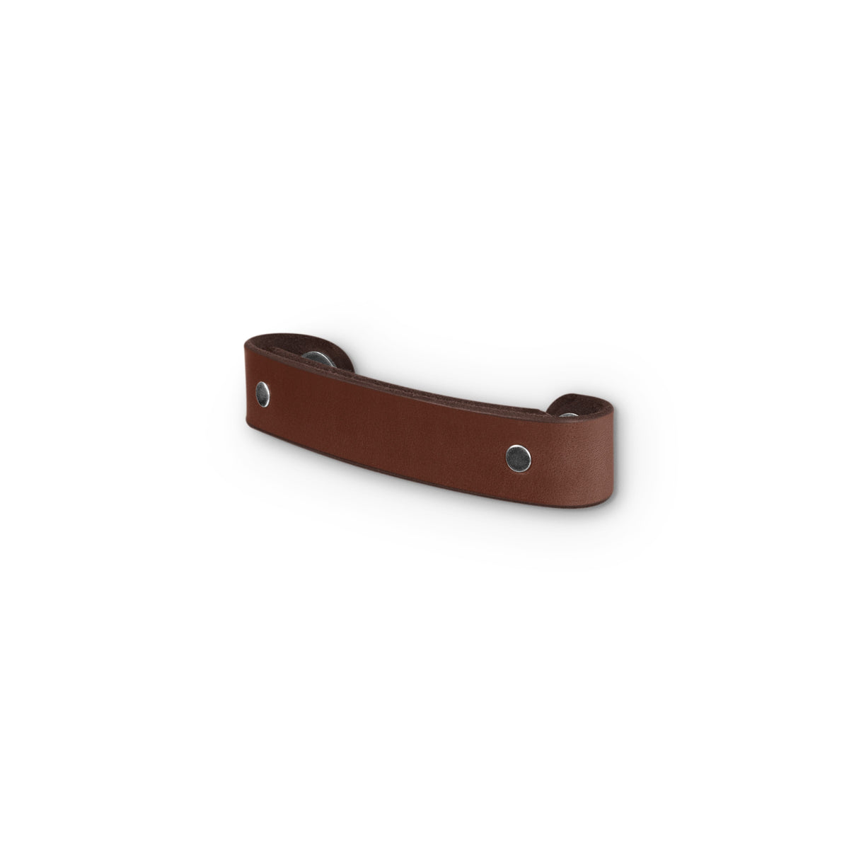 Walnut Studiolo Drawer Pulls Leather Handle - The Tilikum - 3 Sizes Dark Brown / Nickel / 4&quot; Center-to-Center