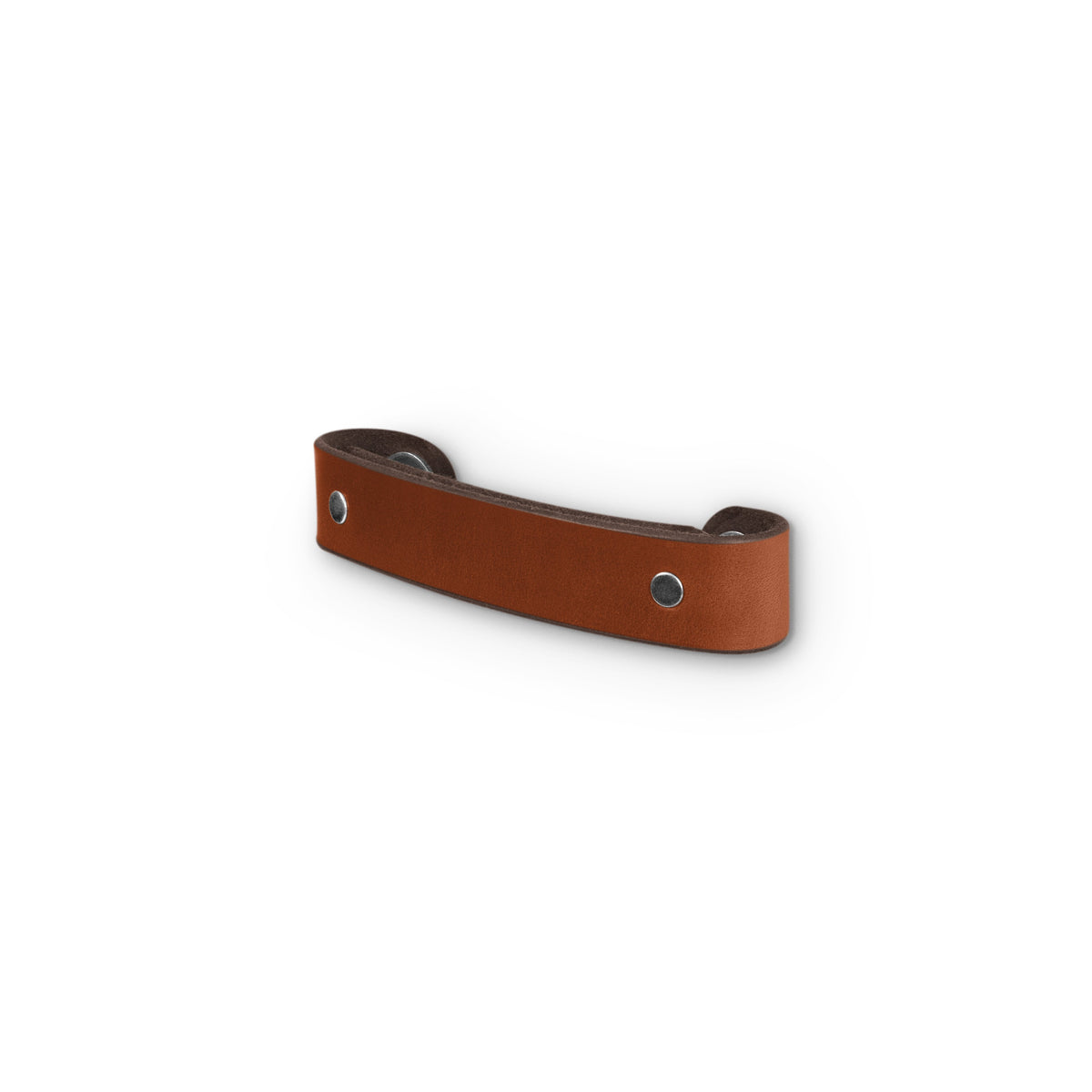 Walnut Studiolo Drawer Pulls Leather Handle - The Tilikum - 3 Sizes Honey / Nickel / 4&quot; Center-to-Center