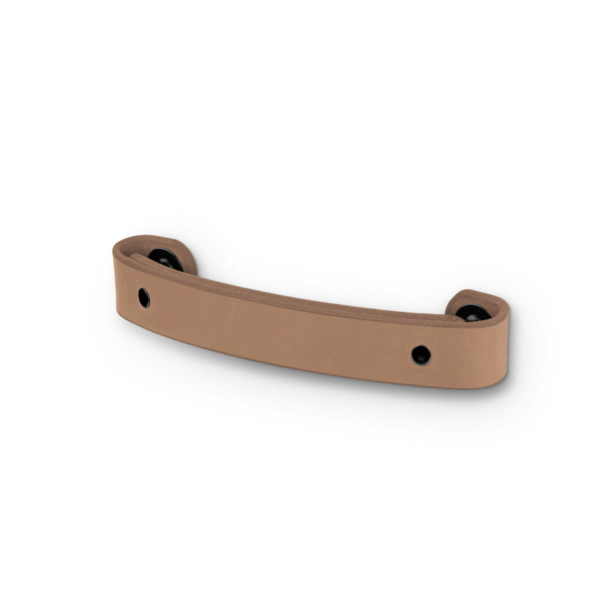 Walnut Studiolo Drawer Pulls Leather Handle - The Tilikum - 3 Sizes Natural / Black / 5&quot; Center-to-Center